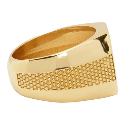 Shop Emanuele Bicocchi Gold Plain Signet Ring