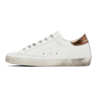 Shop Golden Goose Superstar Sneakers In White/gold