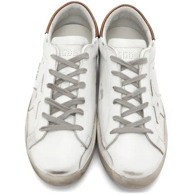 Shop Golden Goose Superstar Sneakers In White/gold