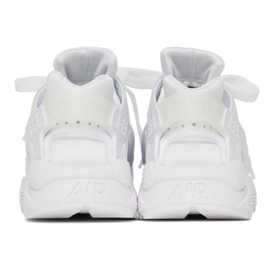 Shop Nike White Air Huarache Sneakers In White/pure Platinum