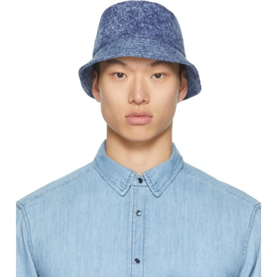 Shop Isabel Marant Denim Haley Bucket Hat In Blue