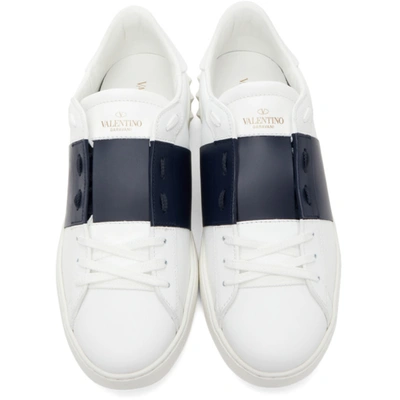 Shop Valentino White & Black Open Sneakers