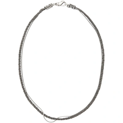 Shop Emanuele Bicocchi Silver Rope Necklace