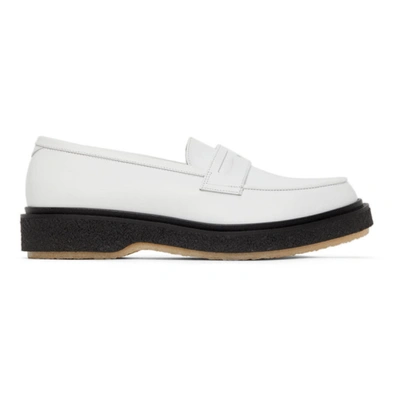 Shop Adieu White Type 5 Loafers In White/black
