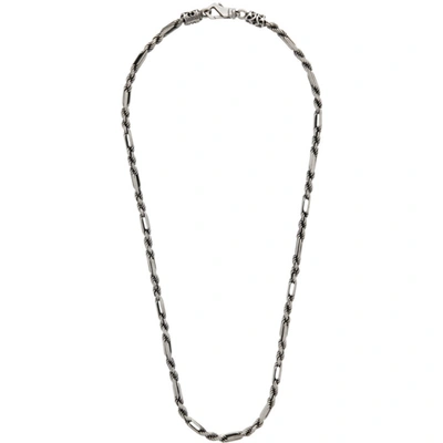 Shop Emanuele Bicocchi Silver Rope Chain Necklace
