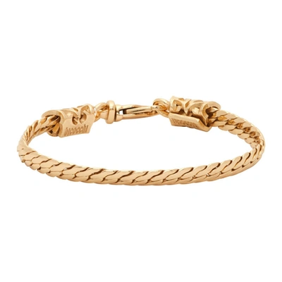 Shop Emanuele Bicocchi Gold Foxtail Chain Bracelet