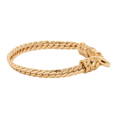 Shop Emanuele Bicocchi Gold Foxtail Chain Bracelet