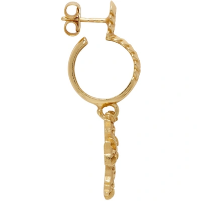 Shop Emanuele Bicocchi Gold Tiny Cross Single Earring