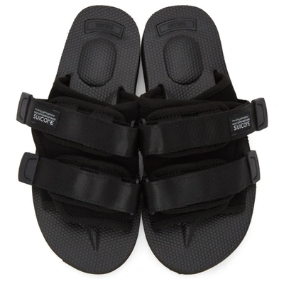 Shop Suicoke Black Moto-vs Sandals