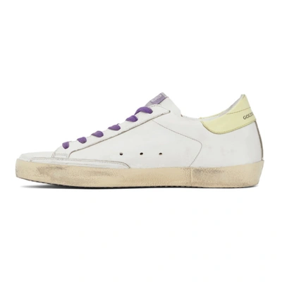 Shop Golden Goose Glitter Superstar Sneakers In White/pink/yellow