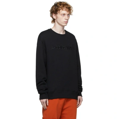 Shop A-cold-wall* Cotton Logo Sweatshirt In Black