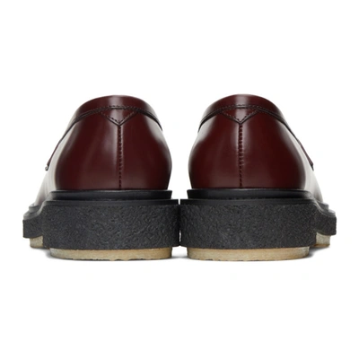 Shop Adieu Burgundy Classic Type 5 Loafers In Bordeaux