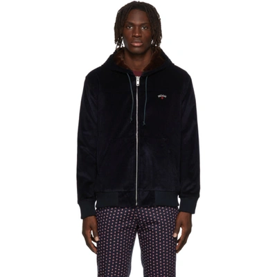 Noah Corduroy Hooded Jacket In Navy | ModeSens