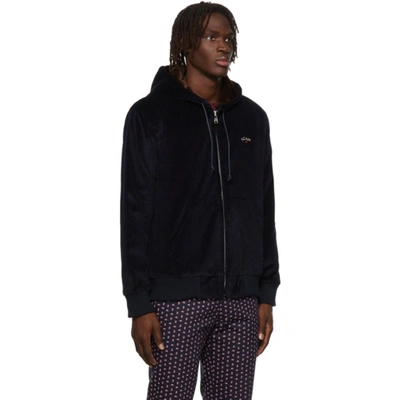 Noah Corduroy Hooded Jacket In Navy | ModeSens