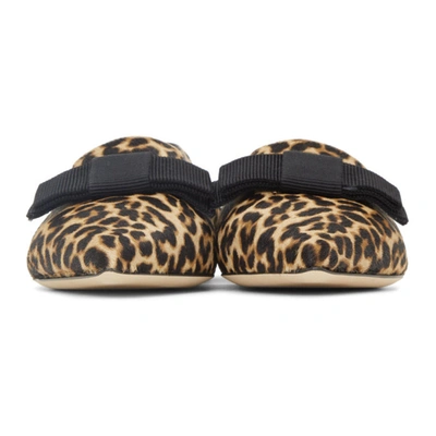 Shop Jimmy Choo Black & Brown Leopard Gala Loafers In Black/crystal