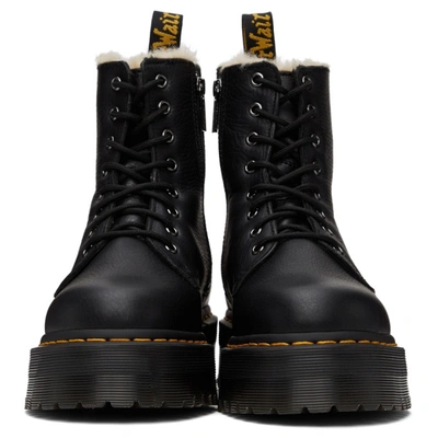 Shop Dr. Martens' Black Faux-fur Lined Platform Jadon Boots