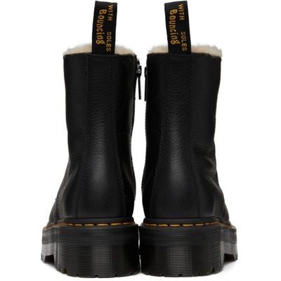 Shop Dr. Martens' Black Faux-fur Lined Platform Jadon Boots