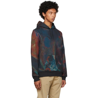 Shop Ps By Paul Smith Navy Oil Slick Hoodie In Blues
