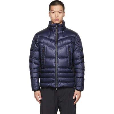 Shop Moncler Blue Down Canmore Jacket