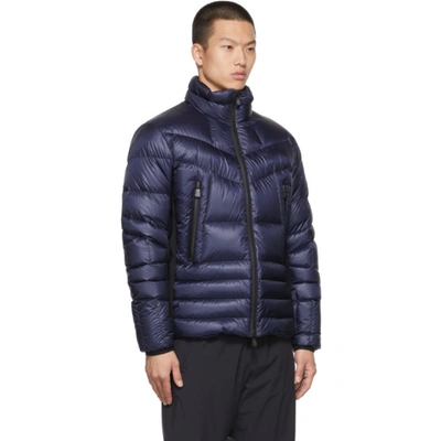 Shop Moncler Blue Down Canmore Jacket