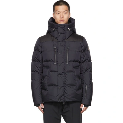 Shop Moncler Navy Rodenberg Down Jacket