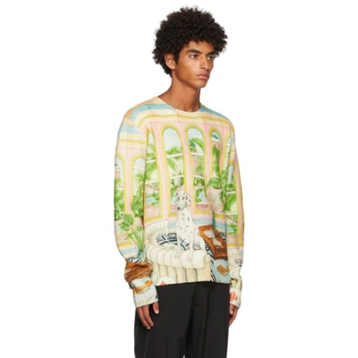 Shop Casablanca Multicolor Dream House Print Sweater