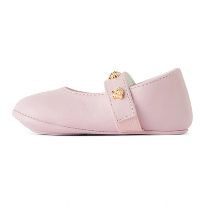 Shop Versace Baby Pink Lambskin Pre-walkers
