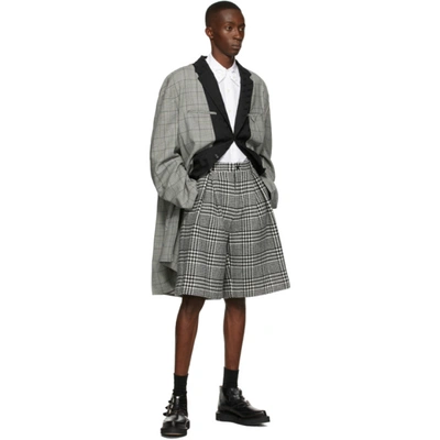 Shop Comme Des Garçons Homme Deux Big Pleat Check Shorts