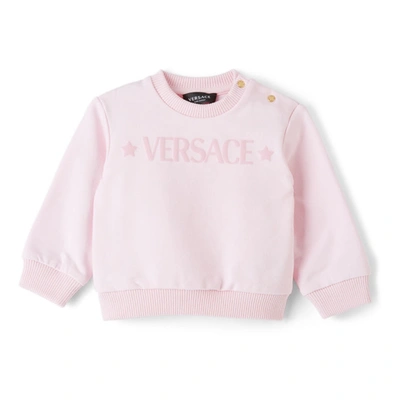 Shop Versace Baby Pink Branded Tracksuit Set