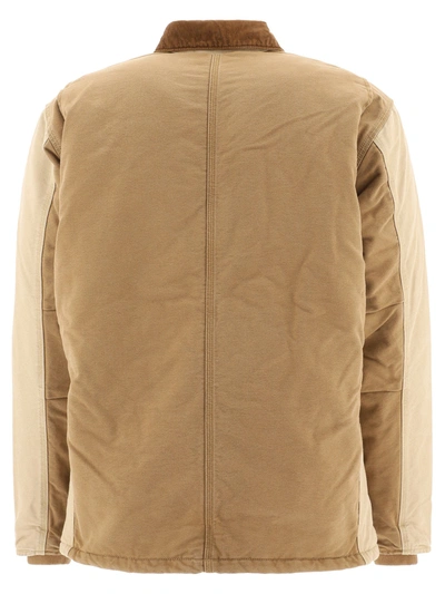 Shop Carhartt "og Arctic" Padded Jacket In Beige