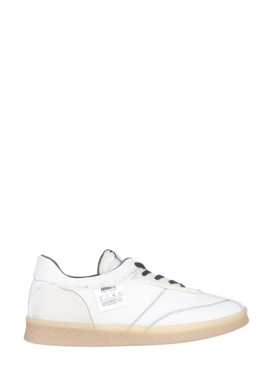 Shop Mm6 Maison Margiela 6 Court Inside Out Sneakers In White