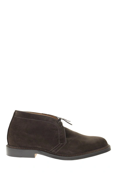 Shop Alden Shoe Company Alden Chukka - Unlined Boot In Dark Brown