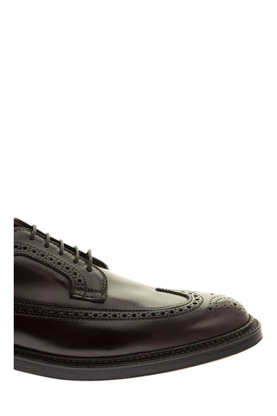 Shop Alden Shoe Company Alden Blucher - Long Wing Oxford In Dark Brown