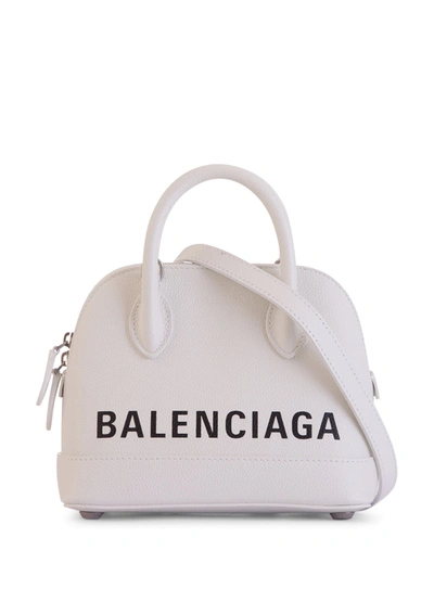 Shop Balenciaga Ville Top Handle Bag In Bianco