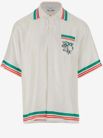 Shop Casablanca Shirts In Bianco