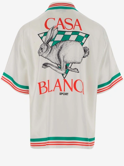 Shop Casablanca Shirts In Bianco