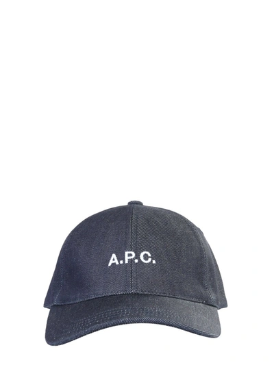 Shop Apc Charlie Baseball Hat In Blue