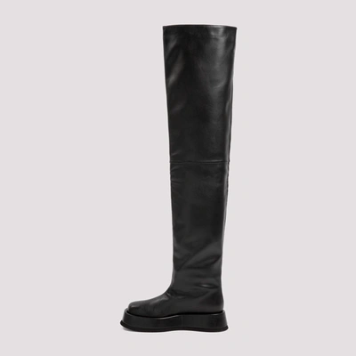 Shop Gia Couture X Rhw Above The Knee Boots Shoes In Black
