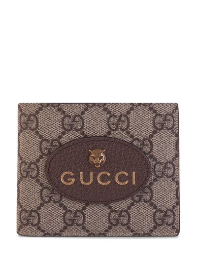 Shop Gucci Gg Supreme Neo Vintage Wallet In Beige