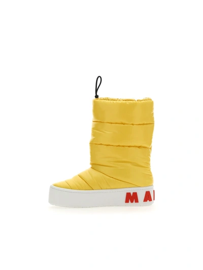 Shop Marni Boots In Yellow