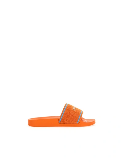 Shop Off-white Flip Flops In Orange White