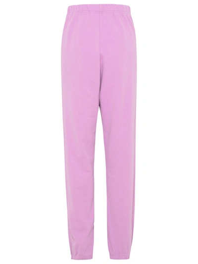 Shop Chiara Ferragni Lilac Cotton Logomania Pants In Violet