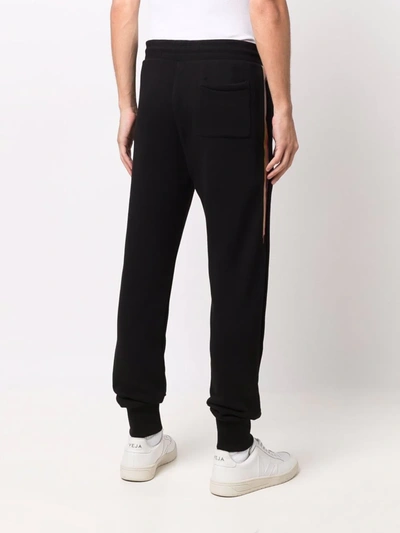 Paul Smith Artist-stripe Drawstring Track Pants In Black