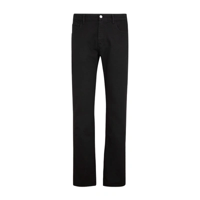 Shop Raf Simons Slim Fit Denim Pants In Black