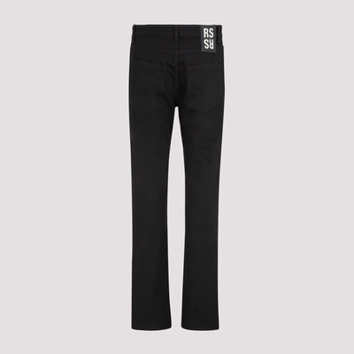 Shop Raf Simons Slim Fit Denim Pants In Black