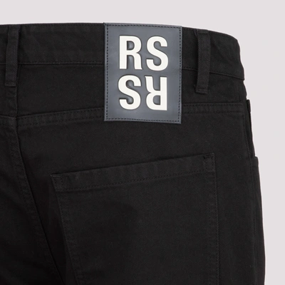 Shop Raf Simons Slim Fit Denim Pants In Black