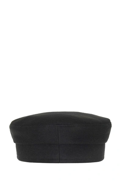 Shop Ruslan Baginskiy Wool Baker Boy Cap In Black