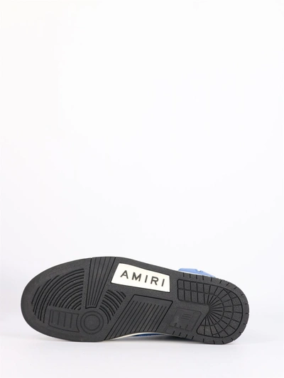 Shop Amiri Skel Top Hi Sneakers In Silver