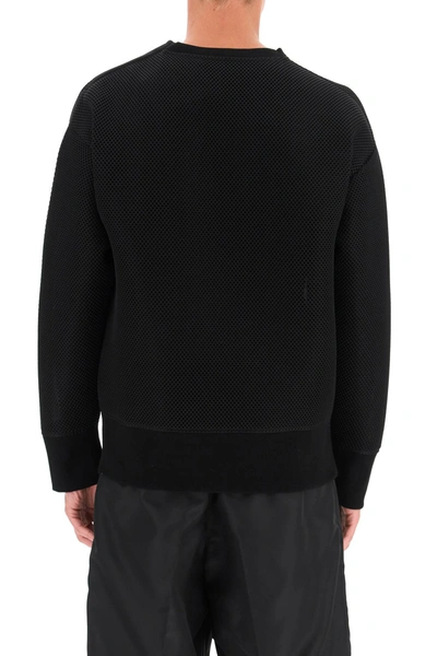 Shop Valentino Mesh Sweatshirt With Logo In Mixed Colours