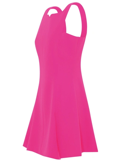 Shop Versace Fuchsia Silk Dress In Pink